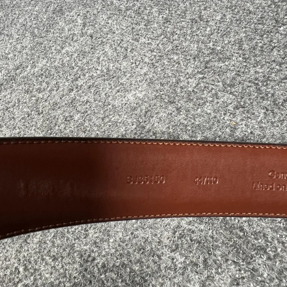 Stafford Mens Belt 44 Brown Genuine Leather New with Tags NWT Dress Casual